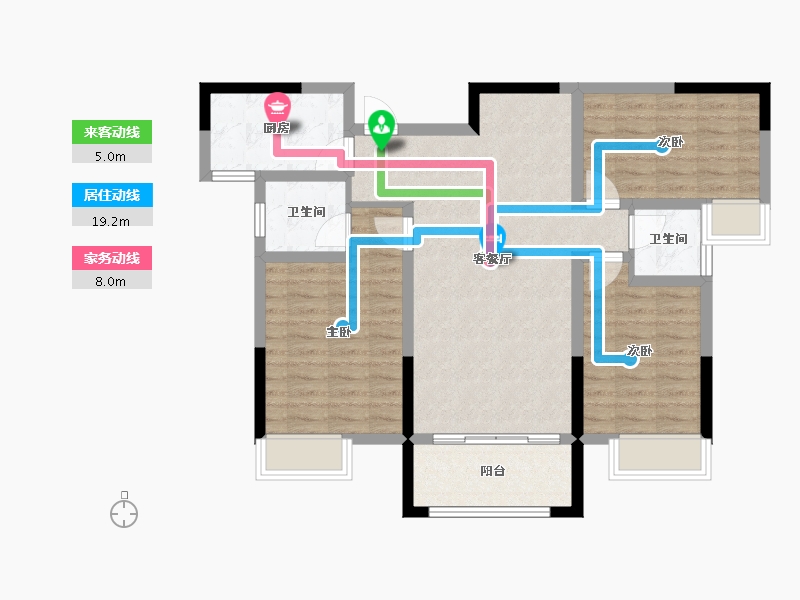 陕西省-汉中市-东星铭座-110.00-户型库-动静线