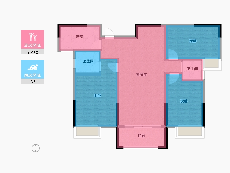 陕西省-汉中市-东星铭座-110.00-户型库-动静分区