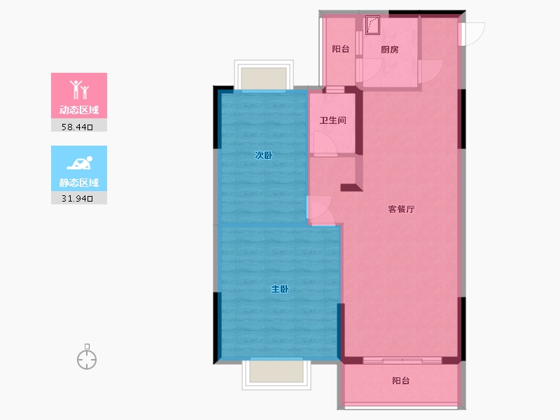 广西壮族自治区-南宁市-明秀住宅小区-80.00-户型库-动静分区