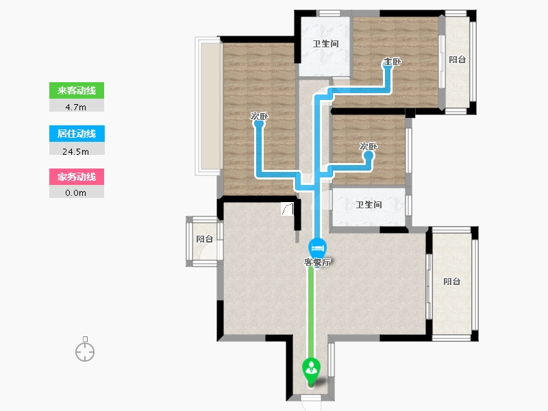 广西壮族自治区-钦州市-东方豪庭三期-140.00-户型库-动静线