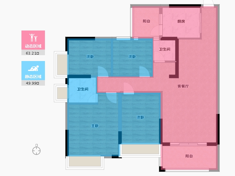 广西壮族自治区-玉林市-南国尊府-115.45-户型库-动静分区