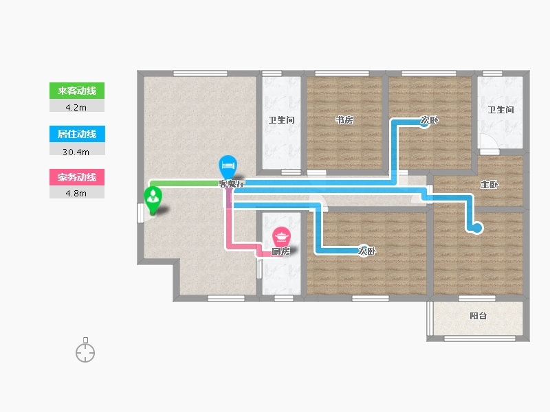 河南省-洛阳市-长兴华苑-146.95-户型库-动静线