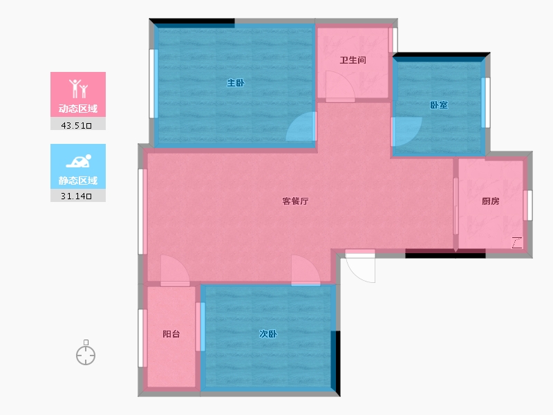 浙江省-衢州市-金茂府-78.00-户型库-动静分区