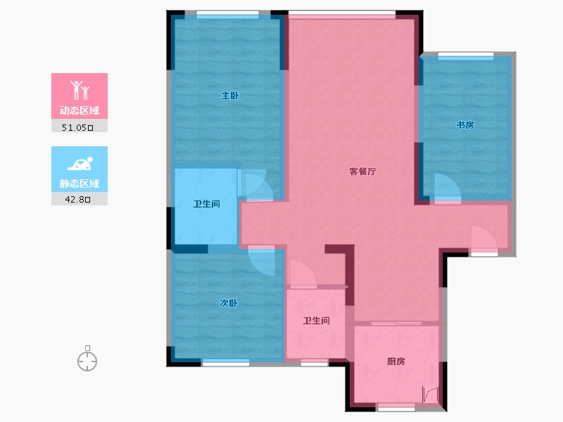 辽宁省-本溪市-欧洲城甲楼-100.00-户型库-动静分区