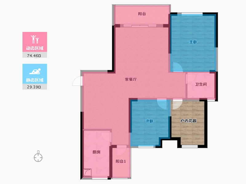 湖南省-长沙市-长房星珑湾-103.00-户型库-动静分区