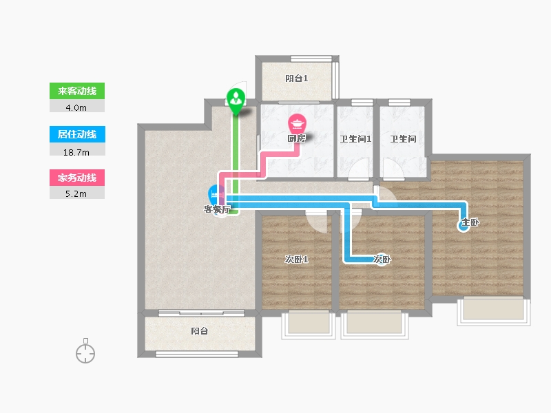 广东省-东莞市-东田丽园三期-86.00-户型库-动静线