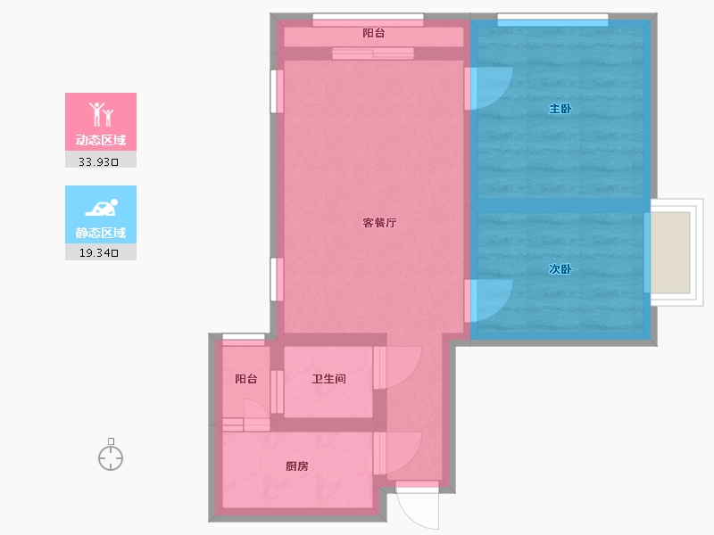 广东省-广州市-富力半岛花园-50.04-户型库-动静分区