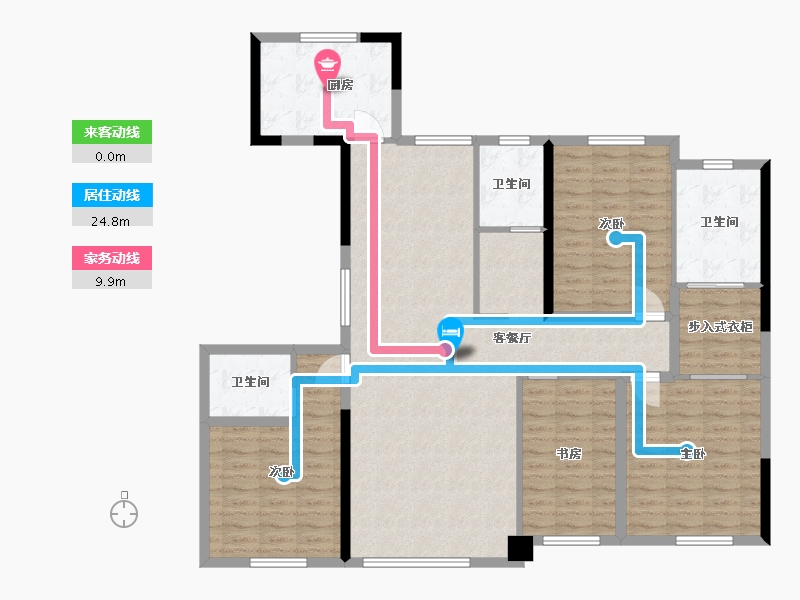 新疆维吾尔自治区-克拉玛依市-亚欧首府-166.00-户型库-动静线