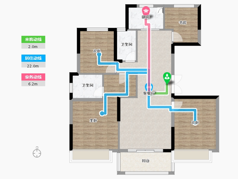 河南省-鹤壁市-淇奥花园-115.00-户型库-动静线