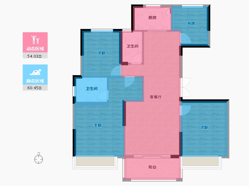 河南省-鹤壁市-淇奥花园-115.00-户型库-动静分区