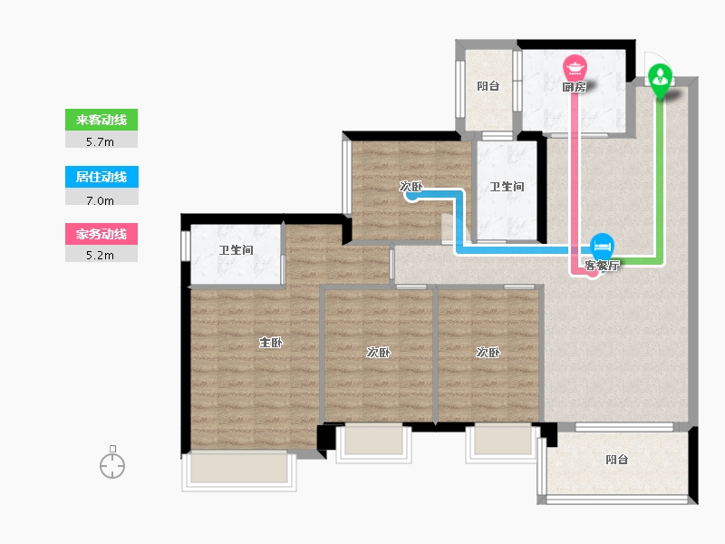 广东省-中山市-富逸城臻誉-136.73-户型库-动静线