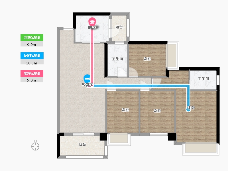 广东省-中山市-富逸城臻誉-136.14-户型库-动静线