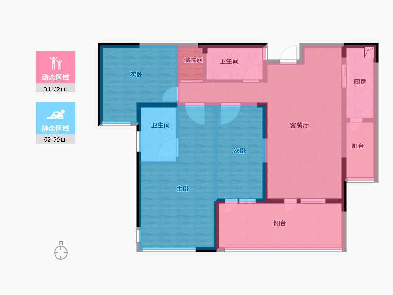 湖南省-株洲市-星合湘水湾-129.00-户型库-动静分区