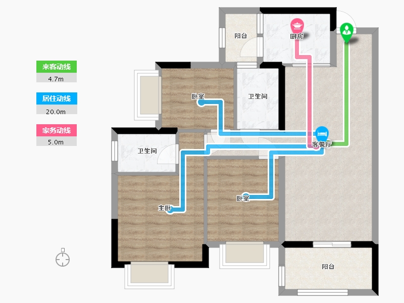 广东省-中山市-富逸城臻誉-109.72-户型库-动静线