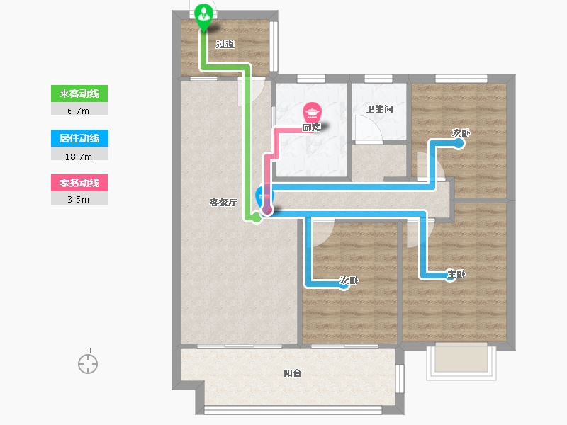 安徽省-芜湖市-赛纳丽城-85.73-户型库-动静线