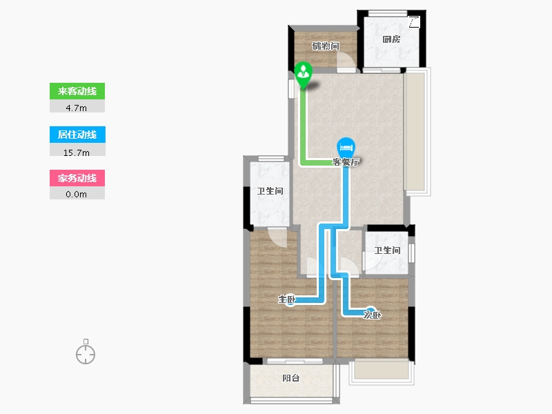 浙江省-杭州市-中天雅境-79.00-户型库-动静线