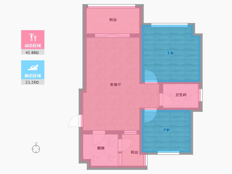 广东省-珠海市-华策岭峰国际-74.00-户型库-动静分区