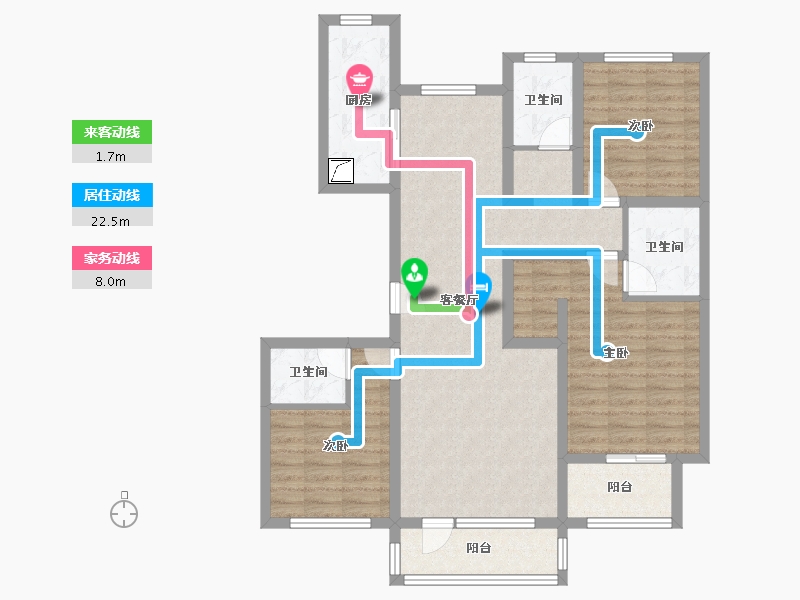 河北省-石家庄市-唐宫原著-115.00-户型库-动静线