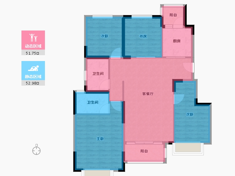 四川省-眉山市-江天樾-95.00-户型库-动静分区