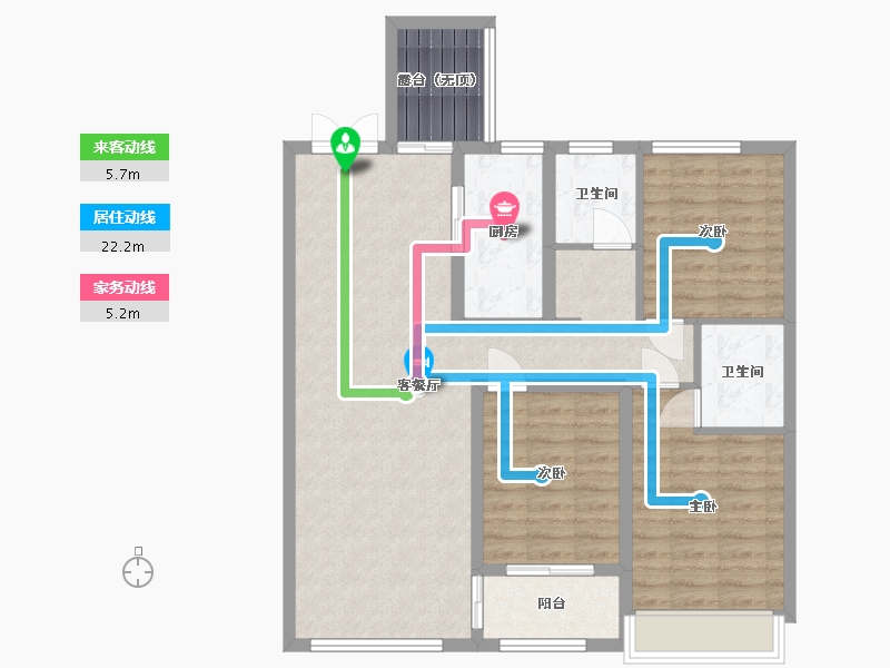 山东省-泰安市-学府春天-95.00-户型库-动静线