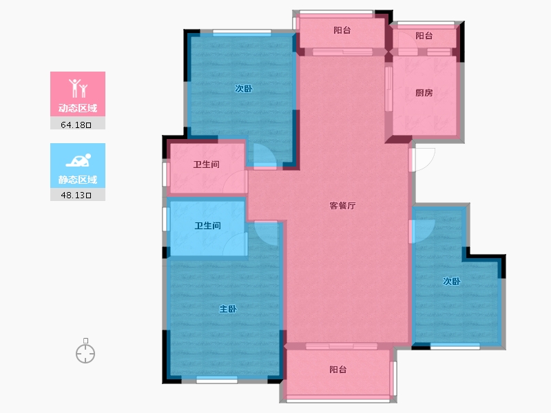 湖北省-宜昌市-宏信・玫瑰城-0.00-户型库-动静分区