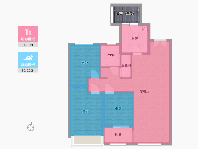 山东省-泰安市-学府春天-80.00-户型库-动静分区