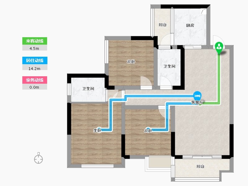 四川省-南充市-天誉珑城-81.77-户型库-动静线