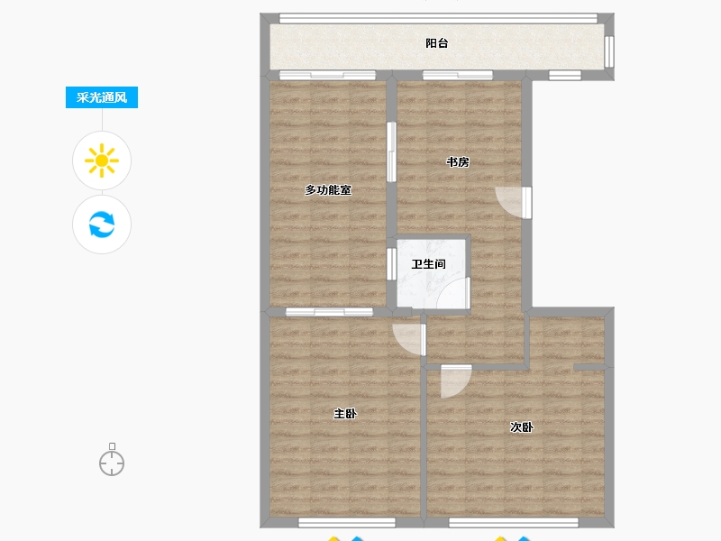 上海-上海市-汤臣一品-95.89-户型库-采光通风