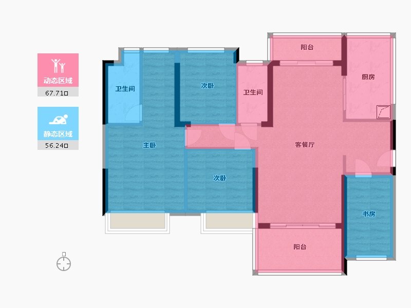 广东省-湛江市-君临世纪-104.00-户型库-动静分区