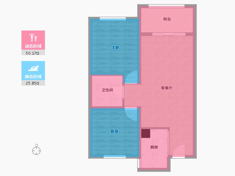 辽宁省-沈阳市-锦绣御景-68.00-户型库-动静分区