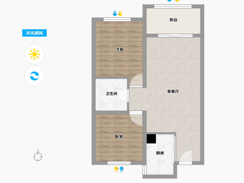 辽宁省-沈阳市-锦绣御景-68.00-户型库-采光通风