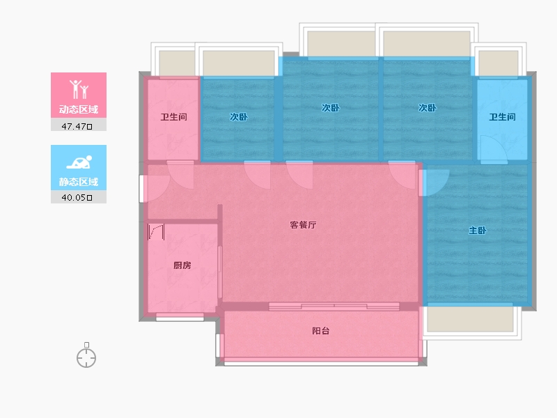 广东省-佛山市-时代印记-82.00-户型库-动静分区