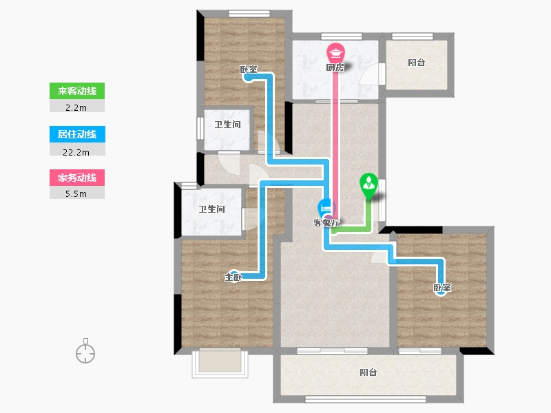 重庆-重庆市-联发君领西城-102.00-户型库-动静线