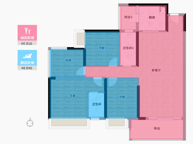 广西壮族自治区-玉林市-容州1号-110.00-户型库-动静分区