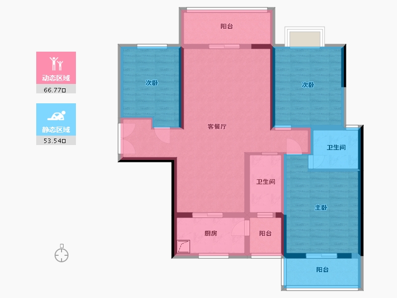 湖南省-娄底市-南苑·上和3期-109.94-户型库-动静分区