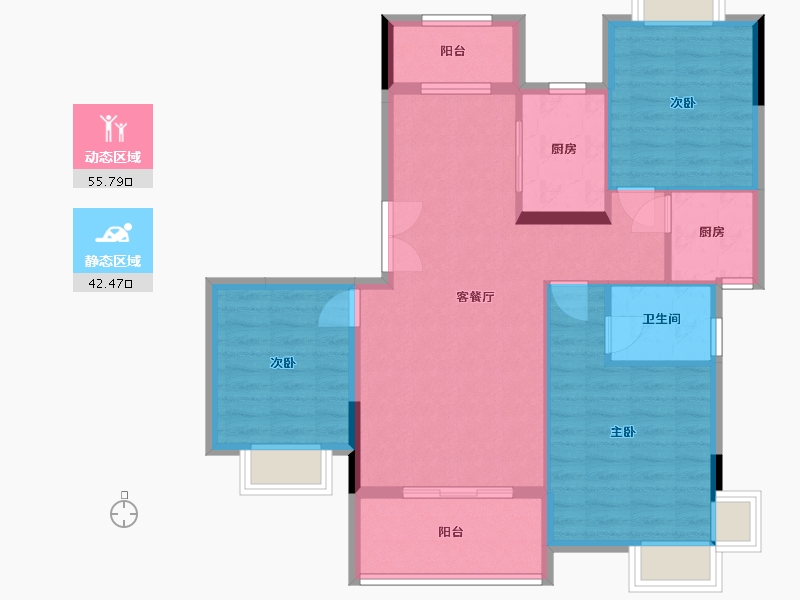 江西省-九江市-滨湖小区-100.00-户型库-动静分区