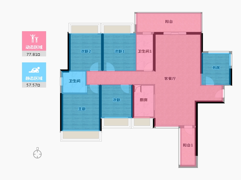 广西壮族自治区-玉林市-容州1号-137.00-户型库-动静分区