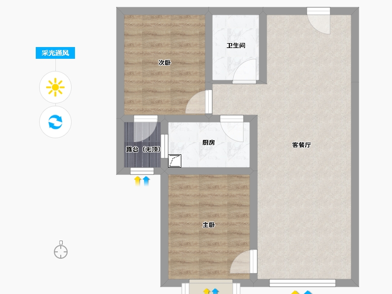 河北省-唐山市-璟樾府-68.00-户型库-采光通风