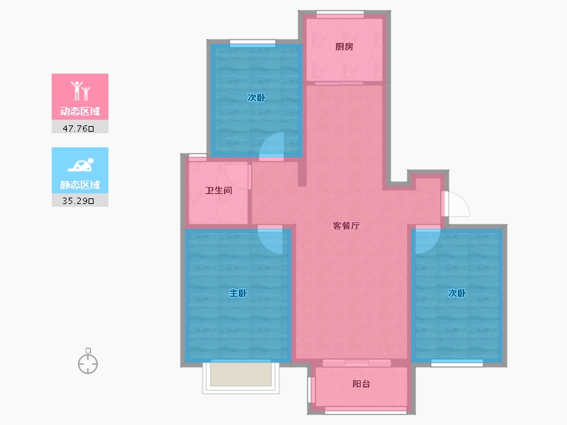 河北省-石家庄市-安联生态城-82.57-户型库-动静分区