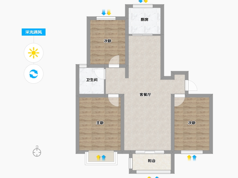 河北省-石家庄市-安联生态城-82.57-户型库-采光通风