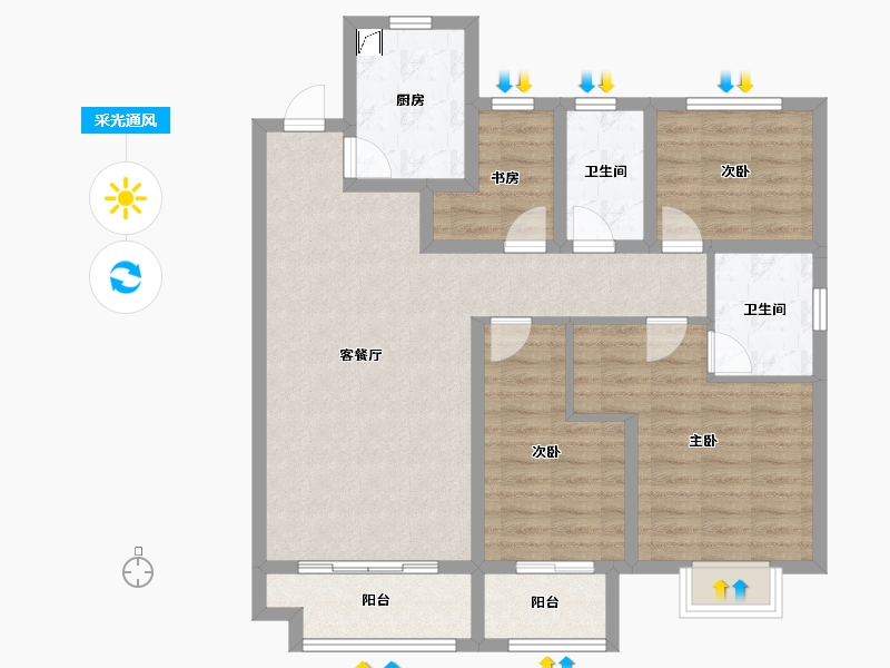 山东省-德州市-红磡-145.00-户型库-采光通风