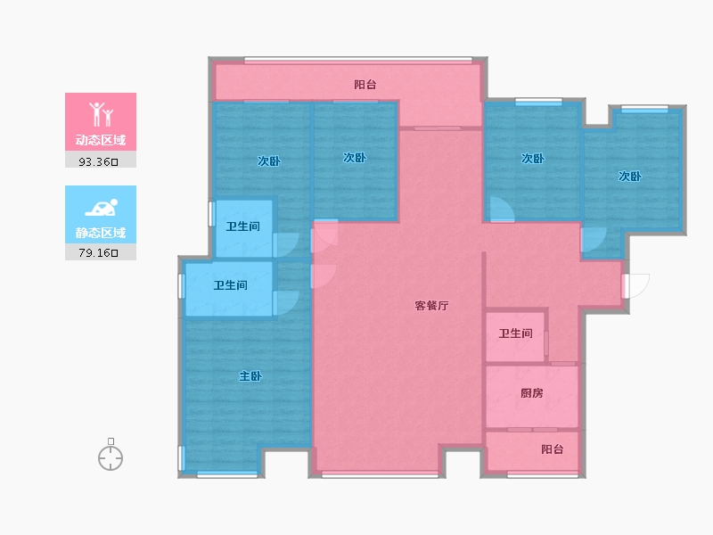 广东省-珠海市-格力广场-160.00-户型库-动静分区