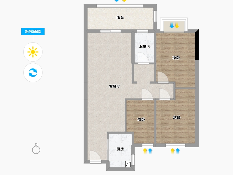 江西省-赣州市-台湾城二期-89.00-户型库-采光通风