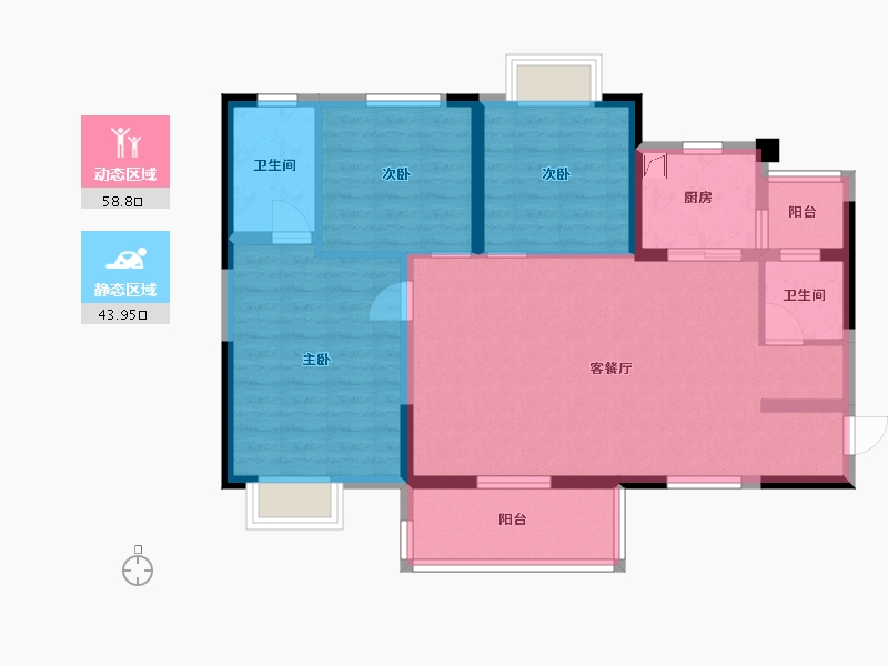 四川省-成都市-昌建.星悦城-92.00-户型库-动静分区