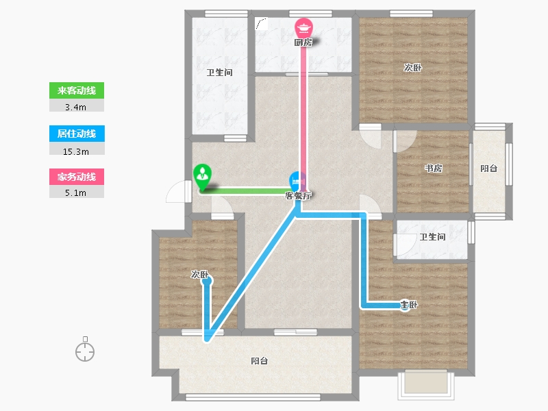 山东省-临沂市-史丹利滨河一号-123.00-户型库-动静线