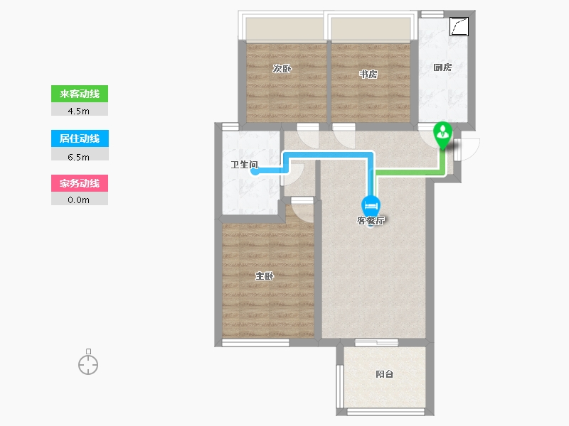 湖北省-武汉市-华发四季-70.00-户型库-动静线