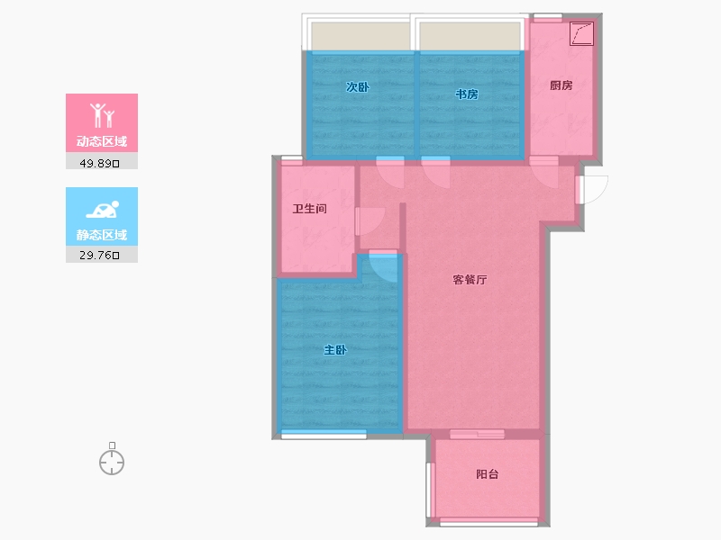 湖北省-武汉市-华发四季-70.00-户型库-动静分区