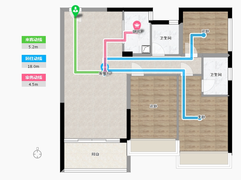 广西壮族自治区-贵港市-鑫炎・凤凰城-103.78-户型库-动静线