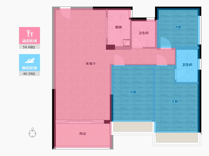 广西壮族自治区-贵港市-鑫炎・凤凰城-103.78-户型库-动静分区