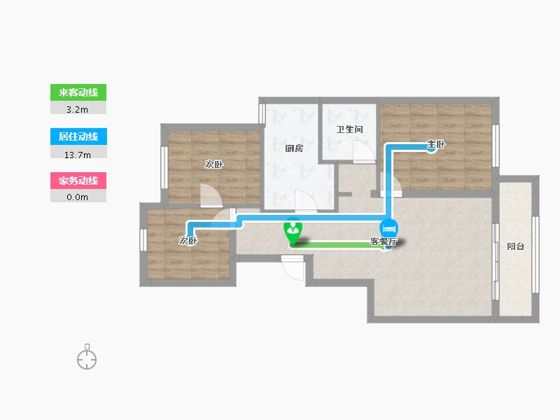 河北省-廊坊市-剑桥郡11期万和园-75.00-户型库-动静线